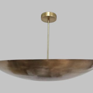 Raw brass 6 Light Elegant Ceiling Flus mount Light - Pendant Mid Century Modern Sputnik Chandelier light Fixture - Flush Mount Pendant light