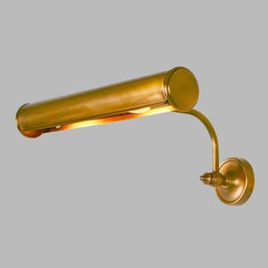 Vintage Brass Picture Light: Mid-Century Wall Sconce, 23&quot;