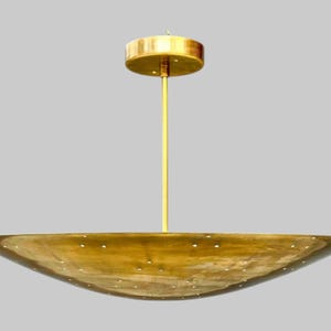 6 Light Elegant Perforered Ceiling Flush Mount Light | Pendant Mid Century Modern Raw Brass Sputnik Chandelier light Fixture | Flush Mount