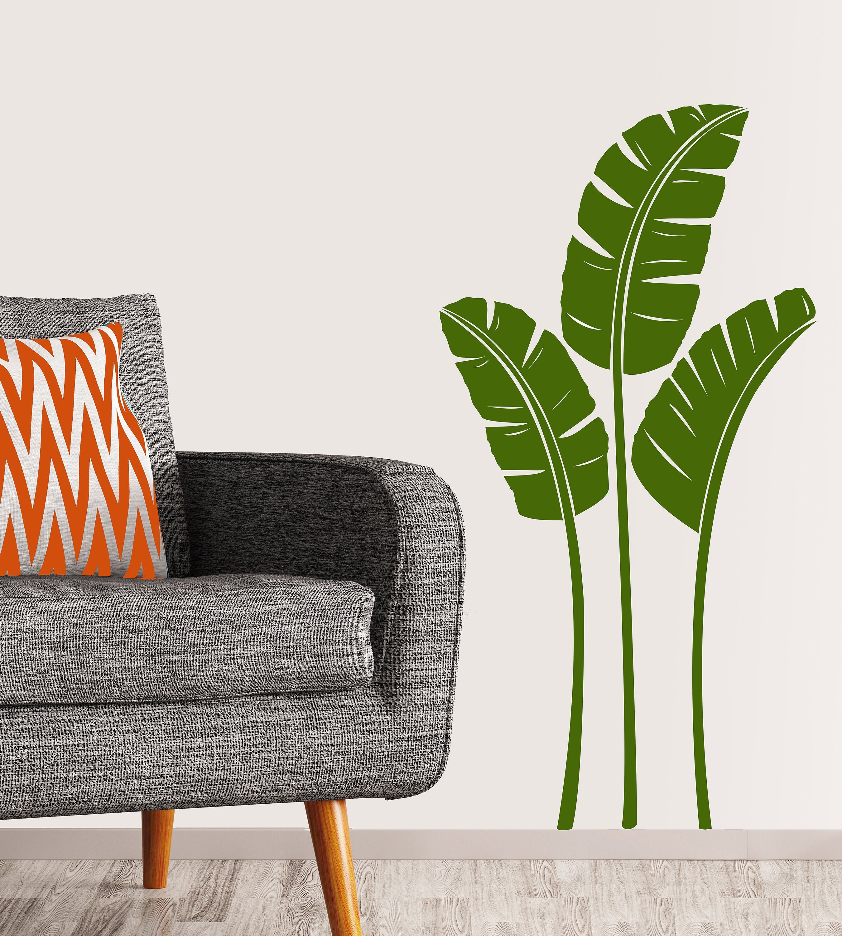 Tropical Banana Leaves. Wall Decal Cut Vinyl Vinyl Etsy