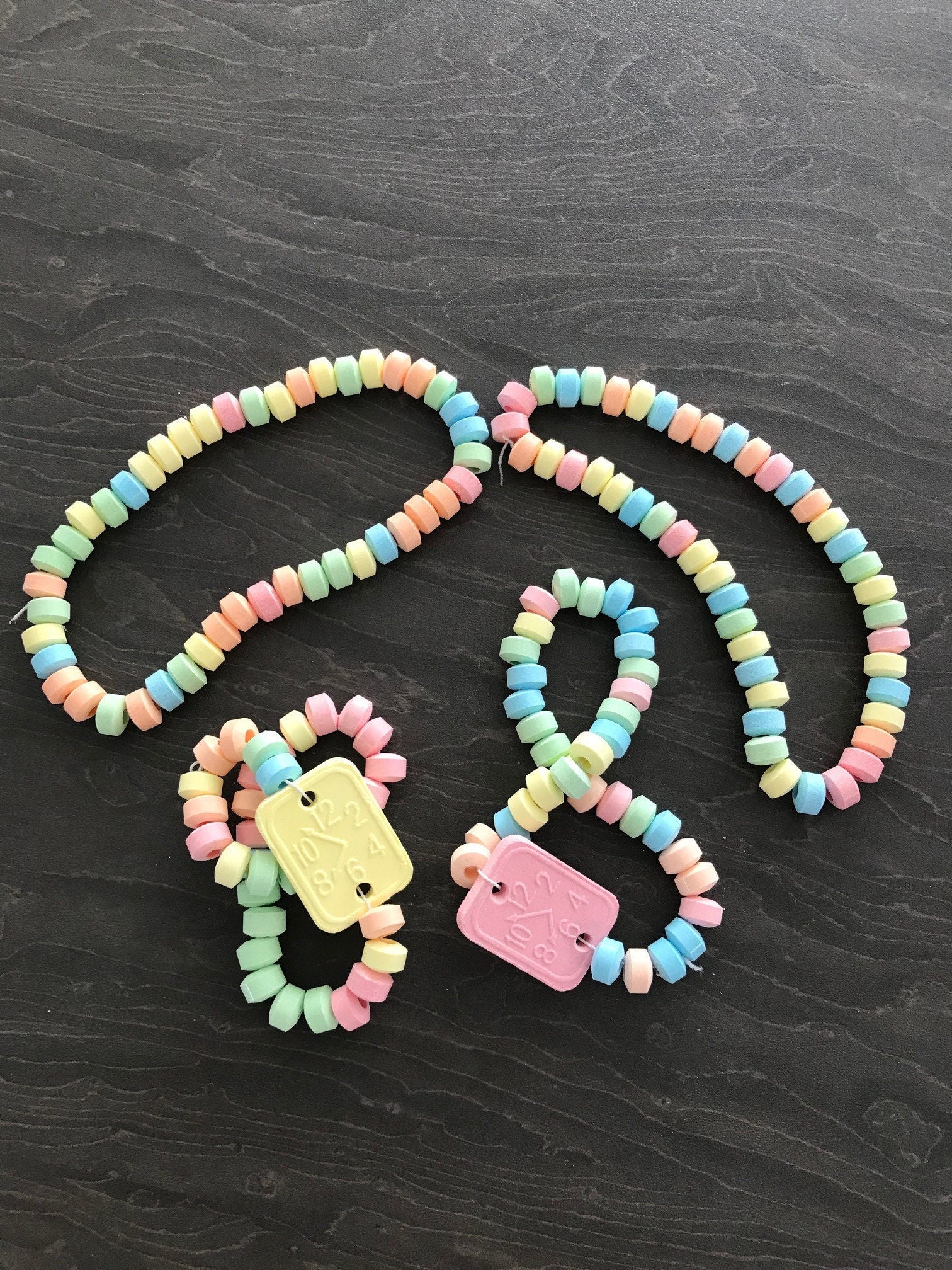 5 X Retro Candy Necklace Watch Dolly Bead Sweets Party Favours Etsy UK