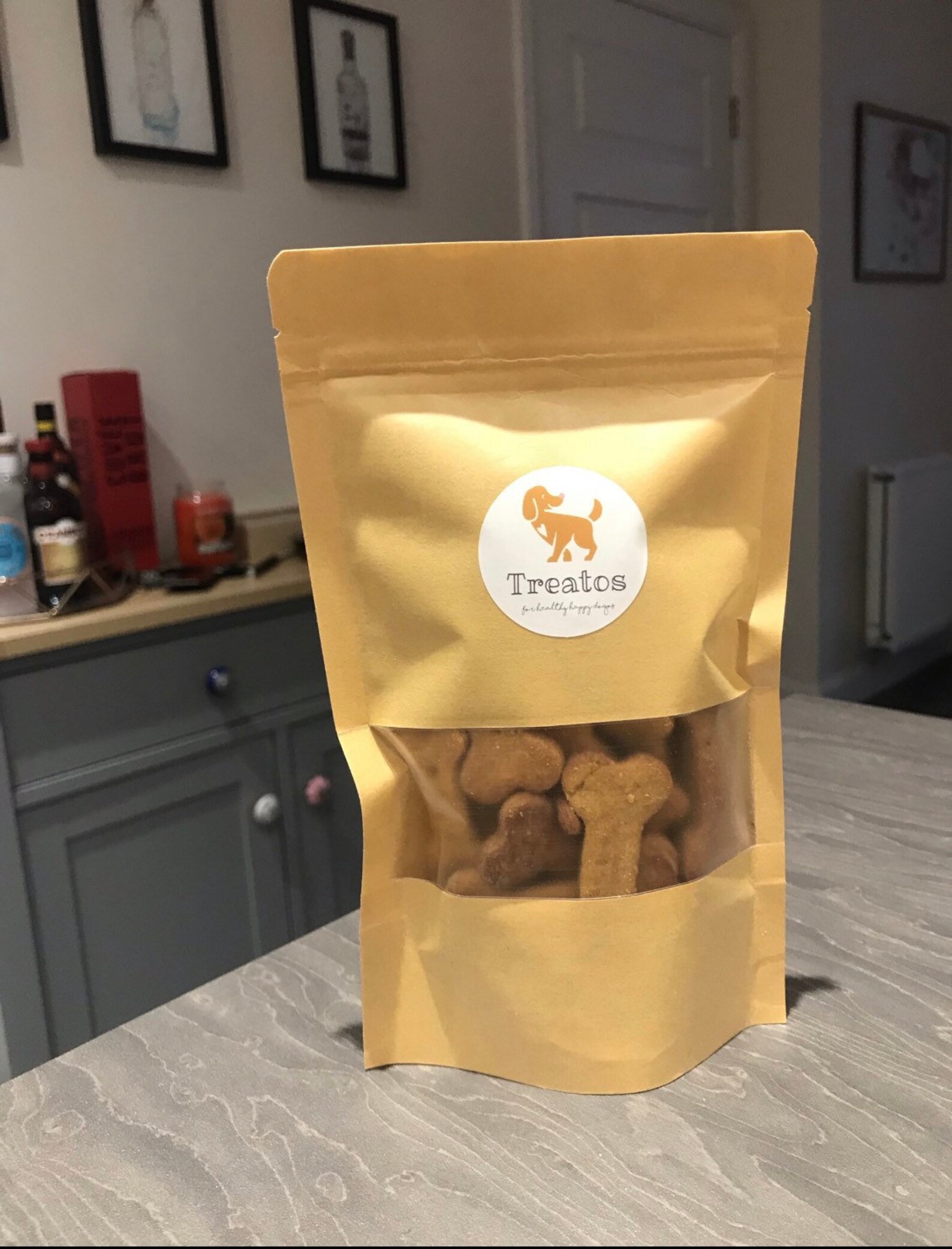 Treatos dog Treats Pumpkin and Peanut Butter Bones 50g Etsy UK