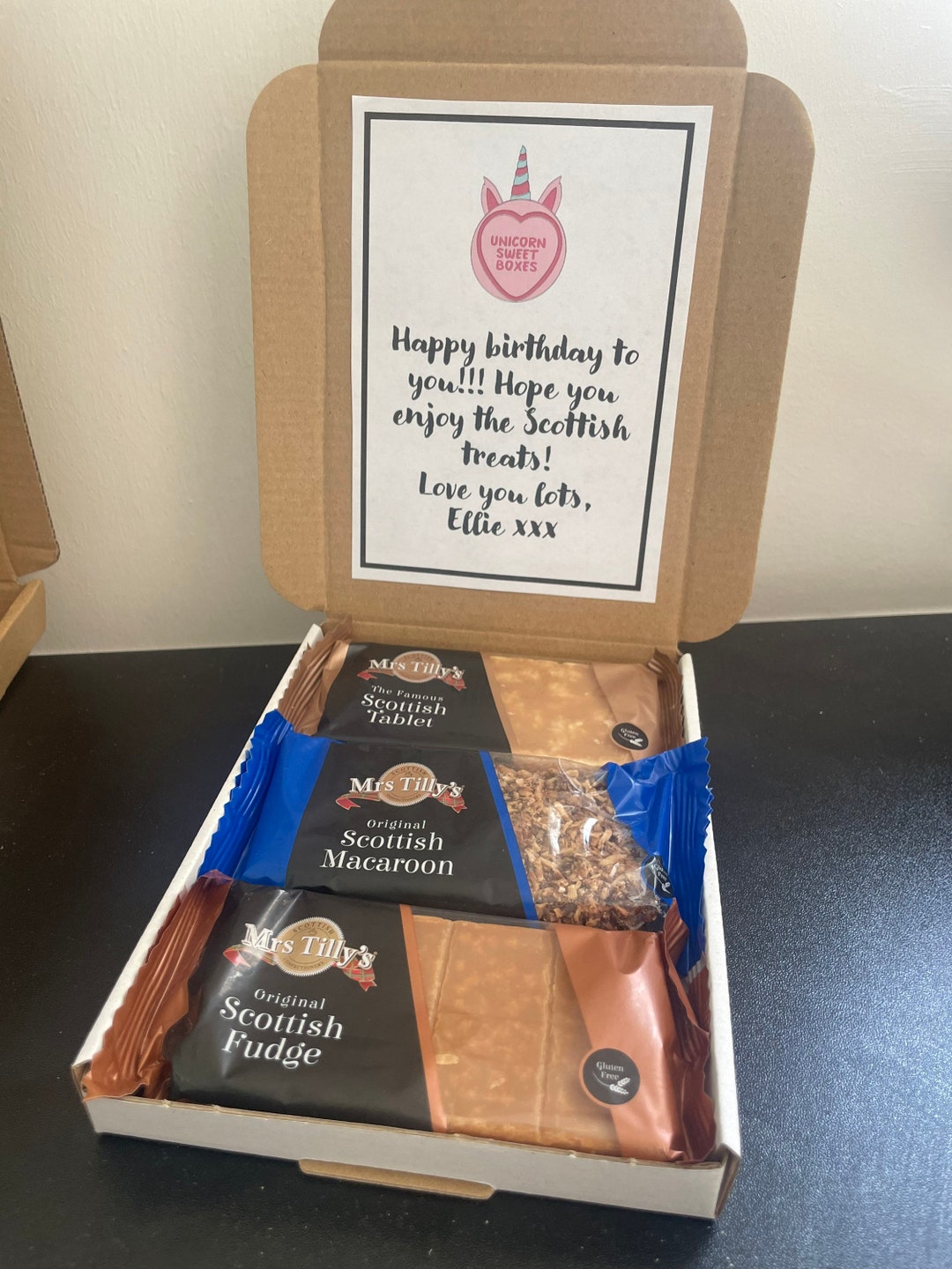 Scottish Mrs Tillys Tablet, Fudge and Macaroon Sweet Treat Letterbox ...