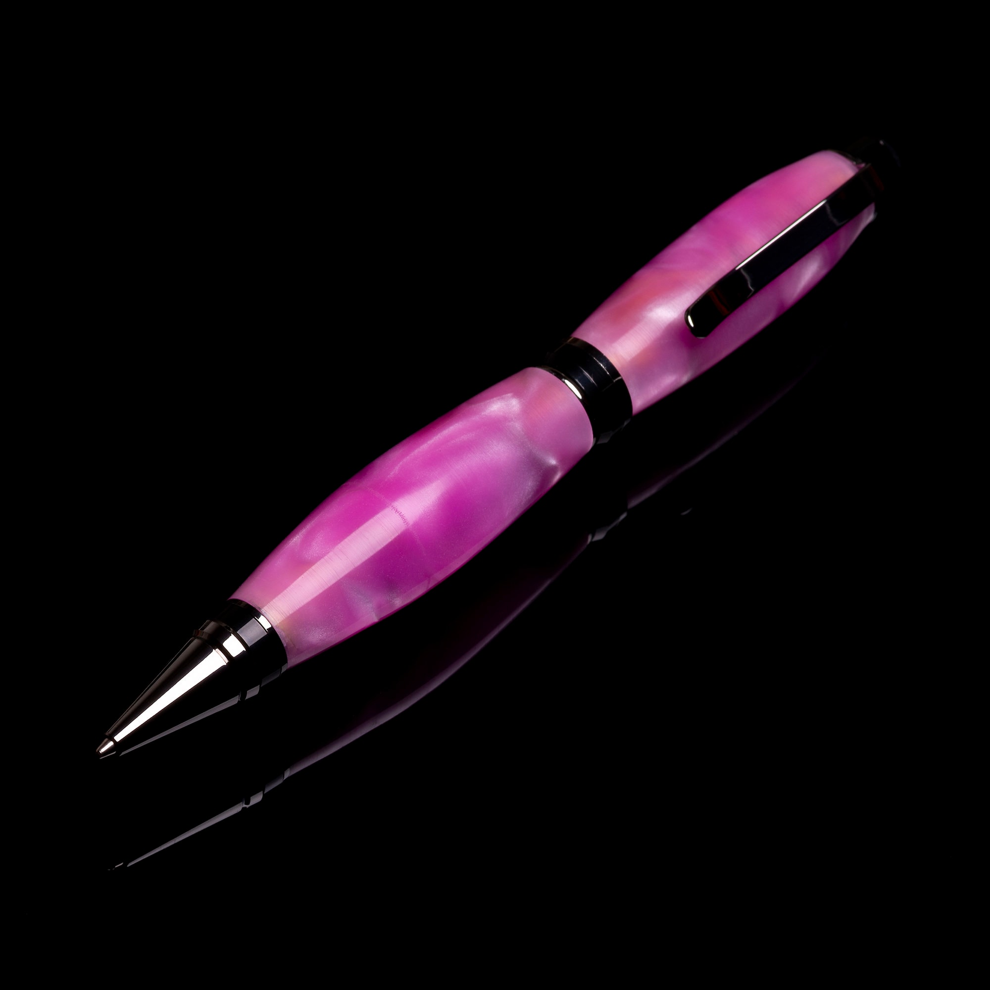 Custom Deep Pink Swirl Acrylic Black Ink Pen DC002 Etsy Hong Kong