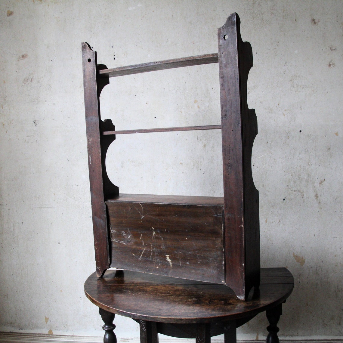 Antique Victorian Mahogany Wall Mounted Book Rack, Spice Rack, Cupboard ...