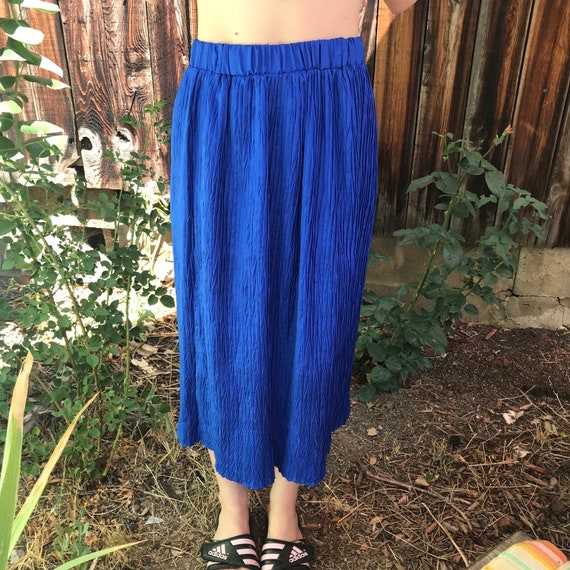 Vintage 80s/90s crinkle 3/4 skirt - image 1