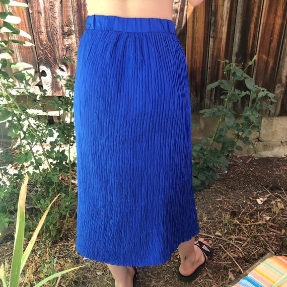 Vintage 80s/90s crinkle 3/4 skirt - image 3