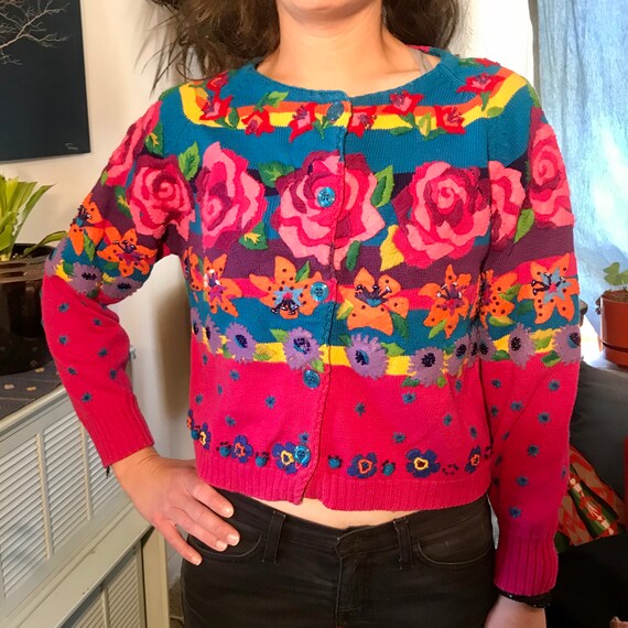 Michael Simon NY 80s handmade Vintage Sweater
