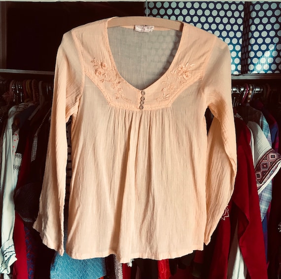 Vintage 70s Peasant Blouse
