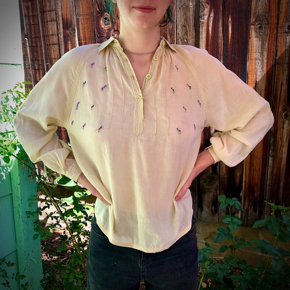 Vintage (Made in India) Peasant Blouse Gem