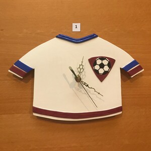 Ceramic Soccer Jersey Clock, Soccer Wall Clock, Soccer Theme Room, Soccer Man Cave, Kids Room, Soccer Nursery, Soccer Wall Decor, USA Theme