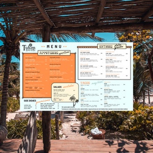 Plantilla de Canva para menú de restaurante de estilo mexicano (solo horizontal)