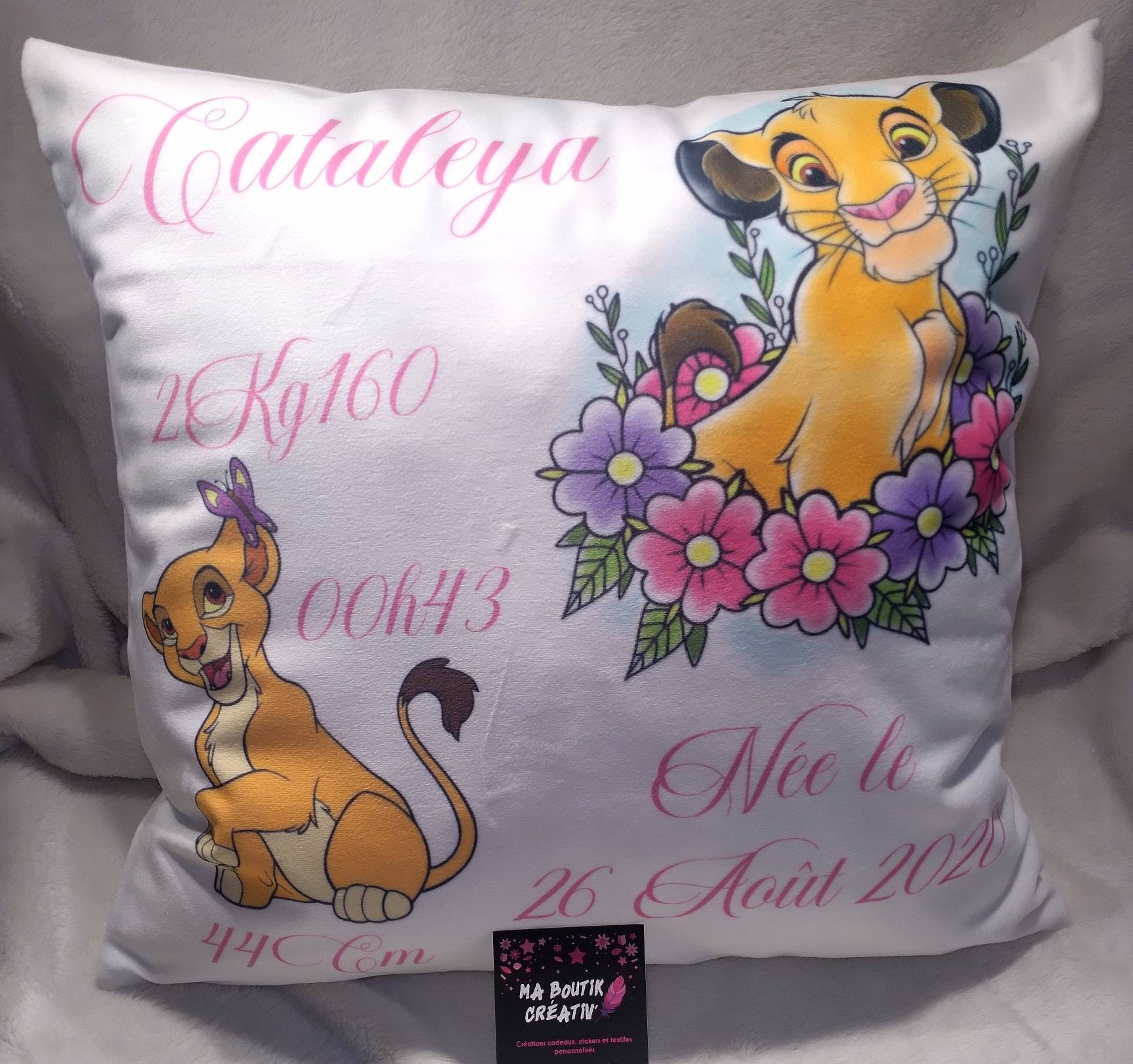 Coussin Personnalisé Imprimé Collection Simba