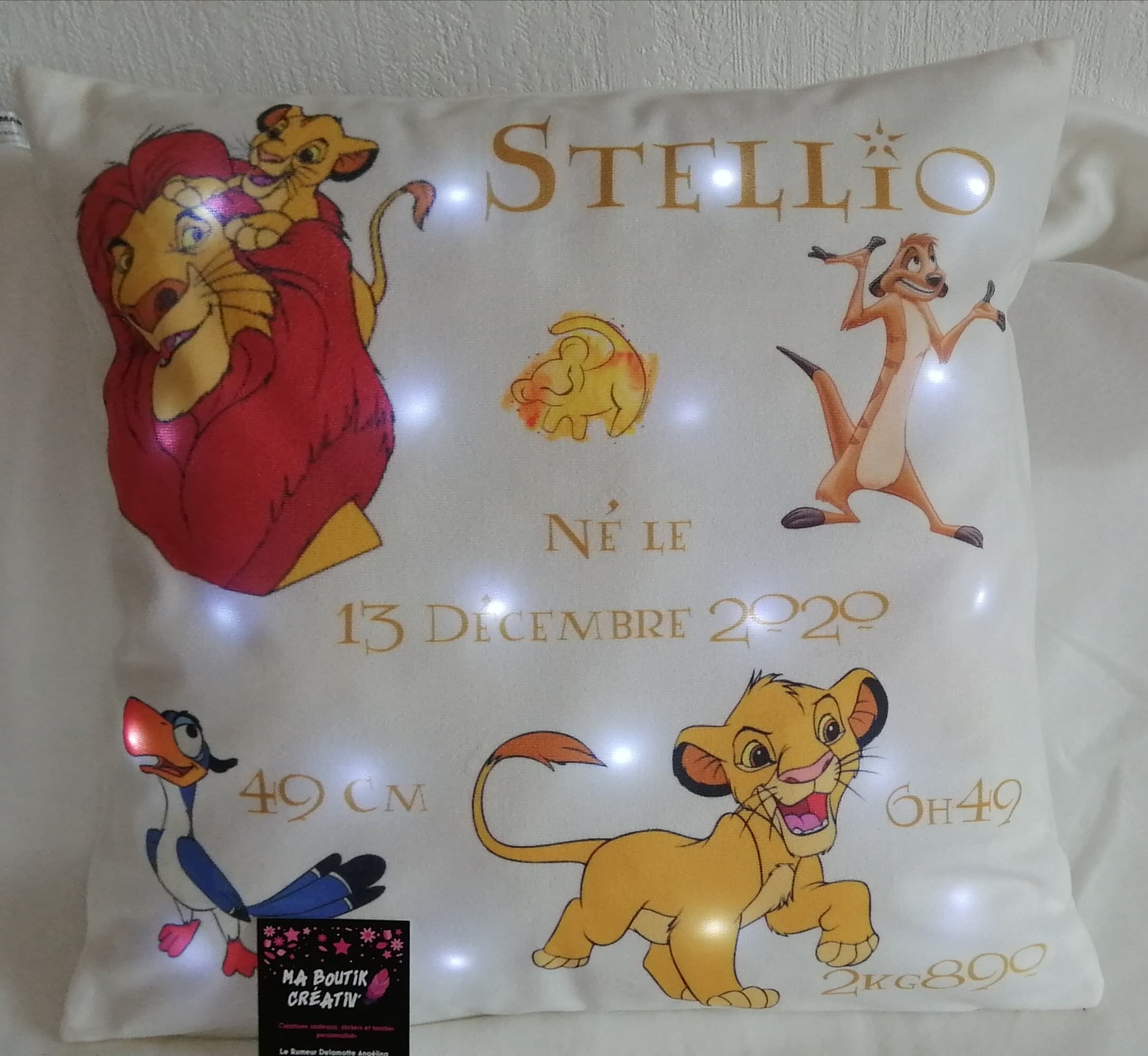 Coussin Personnalisé Imprimé Collection Roi Lion