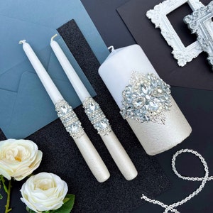 Cake serving set wedding, cake cutting set wedding personalized, wedding cake knife and server, wedding cake cutter set, wedding glasses 1 big+2 thin candles