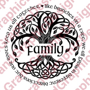 Celtic Family Tree Roots - We all grow - PNG & SVG