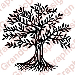 Family Tree Roots silhouette SVG, PNG, and JPEG