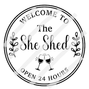 She Shed Sign Welcome PNG and SVG Jersey Shore