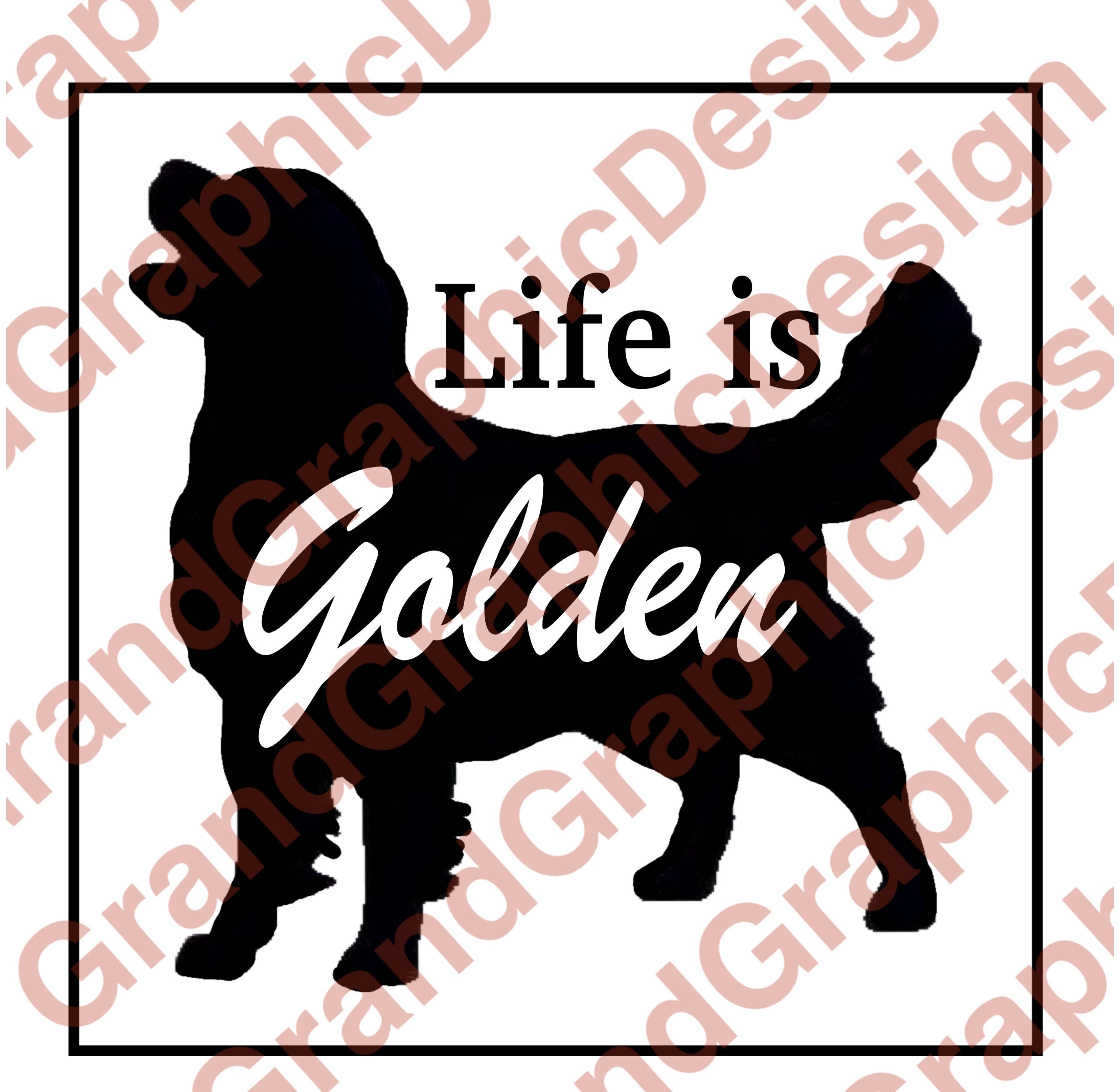 Life is Golden Collection PNG and SVG Golden Retriever Dog Package - Etsy
