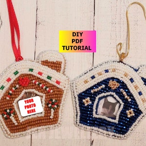 Bead Embroidery Tutorial: Heirloom Holiday House Ornament (PDF Download)