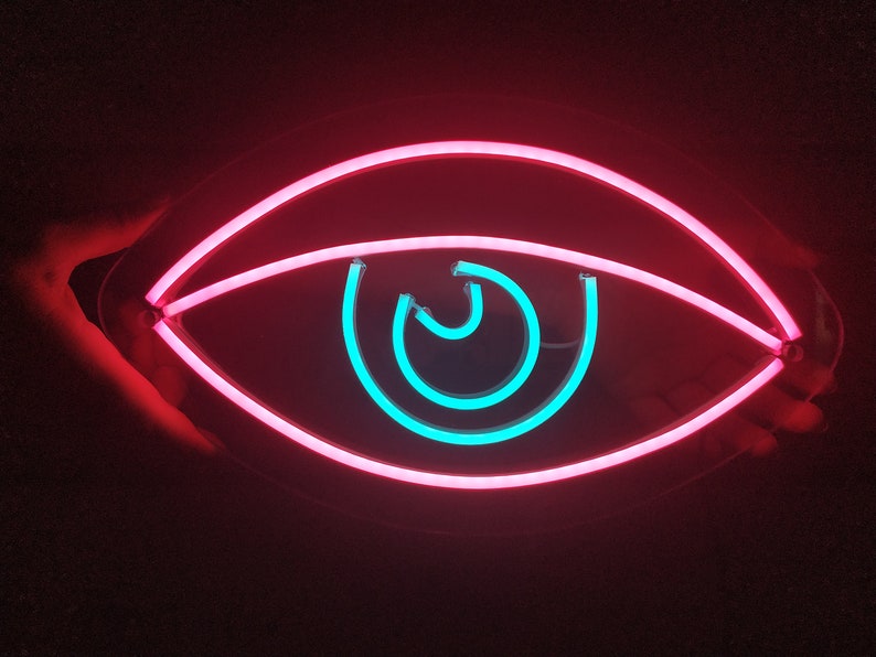 Eye Neon Lighteye Neon Signneon Sign Eyeneon Sign Bedroom Etsy UK