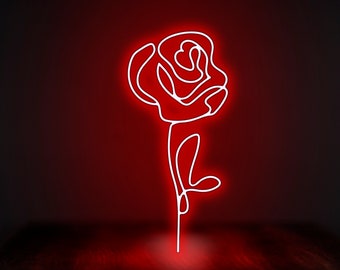 Rose neon sign,Rose neon light,Rose neon signs for bedroom,Flower neon sign,Flower neon light,Neon sign rose,Neon sign flower