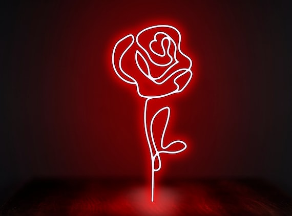 Rose Neon Sign,rose Neon Light,rose Neon Signs for Bedroom,flower Neon  Sign,flower Neon Light,neon Sign Rose,neon Sign Flower -  Israel