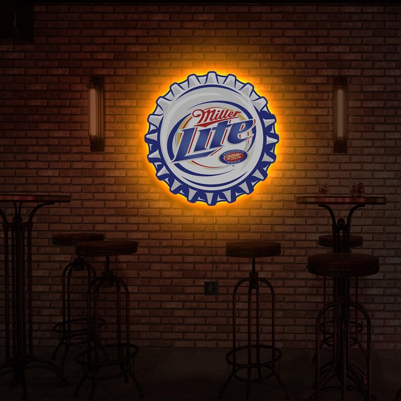 Miller Lite Neon Sign,miller Lite Label,miller Lite Light Sign,miller