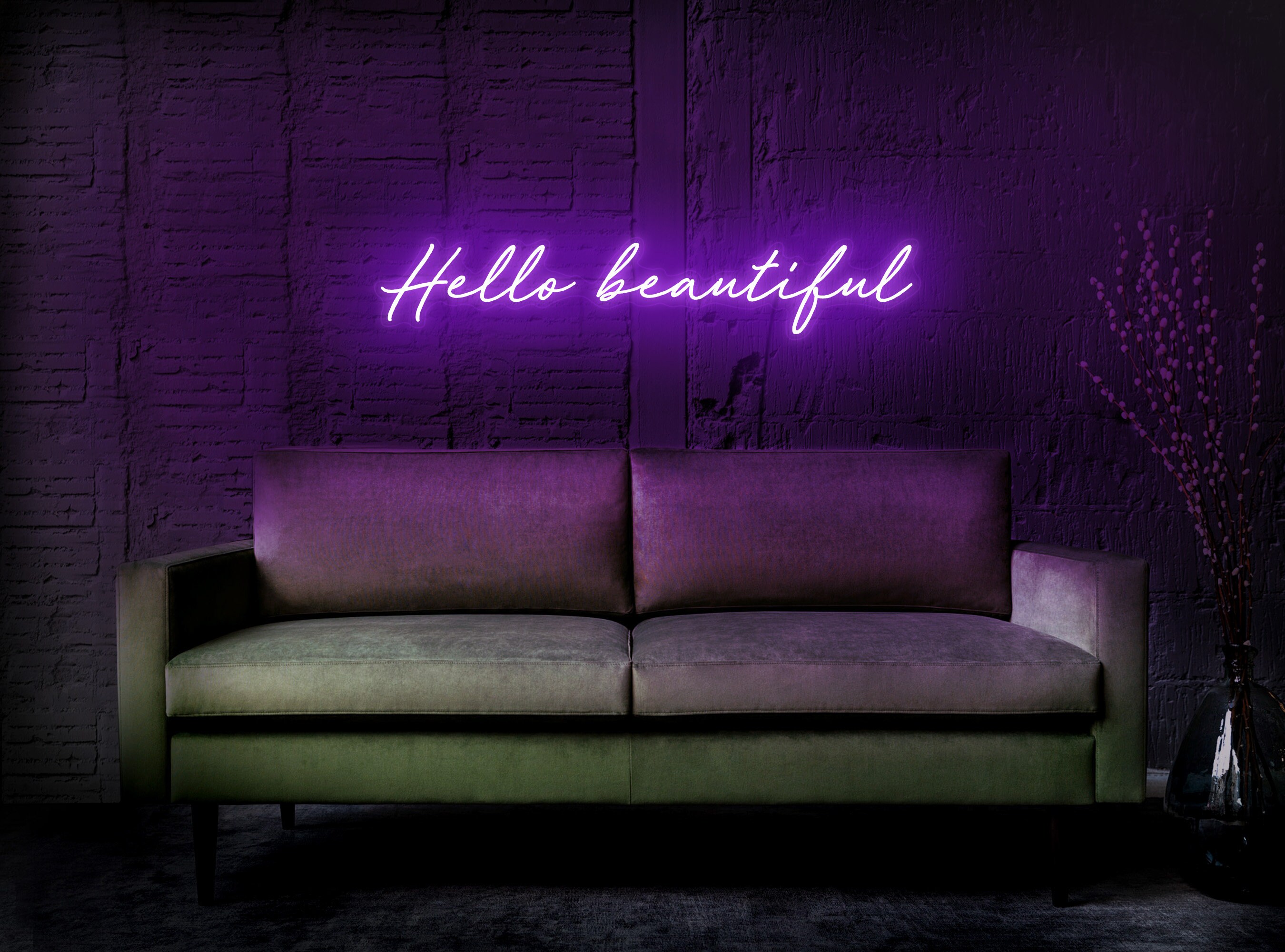 Hello Beautiful Neon Sign Hello Beautiful Led Sign Hello Etsy