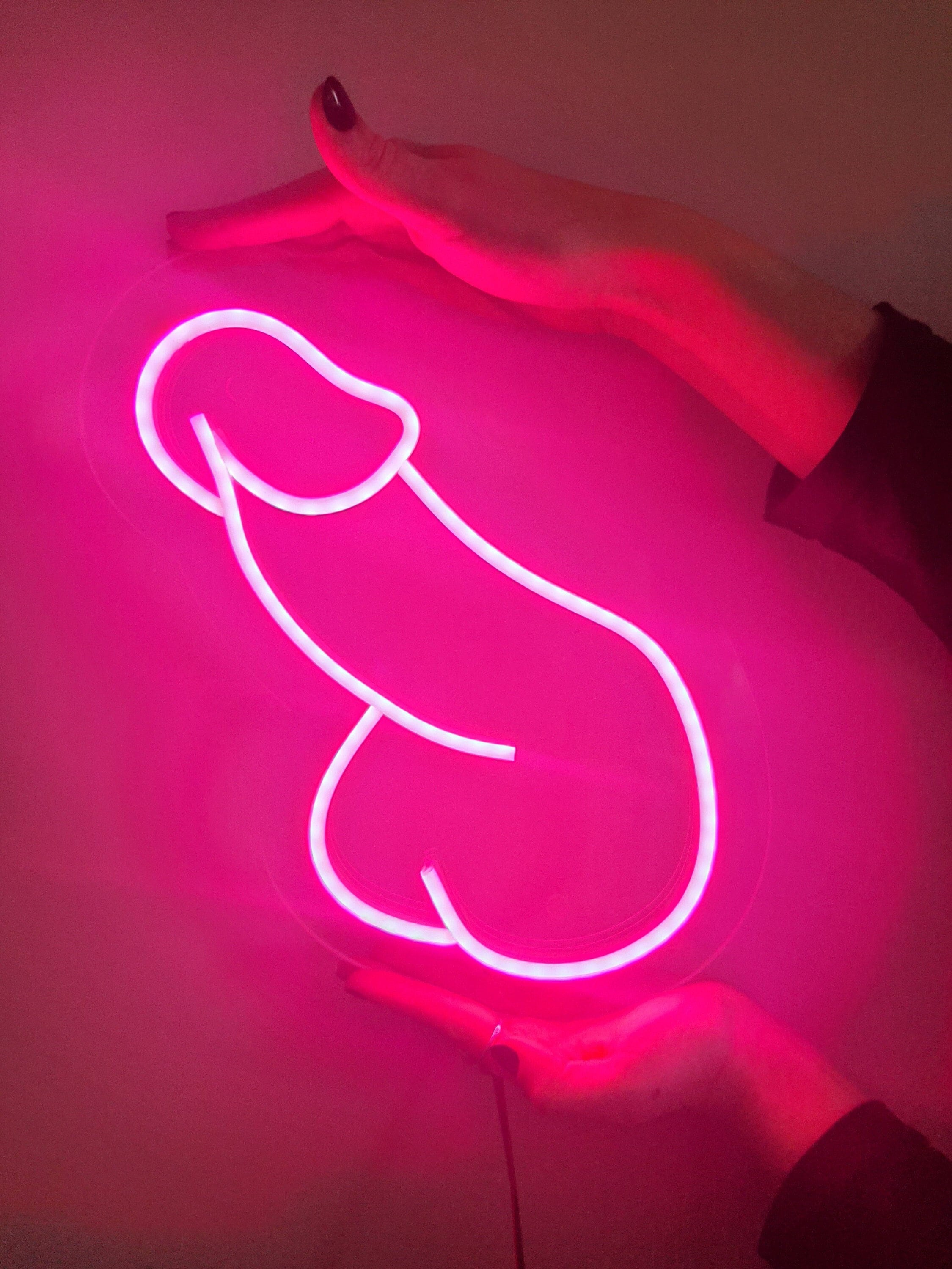 Penis Neon Signpenis Wall Decormature Content Adult - Etsy UK