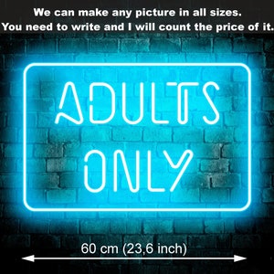 Adults Only Sign,adults Only Neon Sign,adult Neon Sign,neon Sign