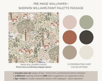 Sherwin Williams Clary Sage Paint Palette | Nursery Wallpaper | House Paint Palette | Interior Paint Colors for Home | Kids Wallpaper