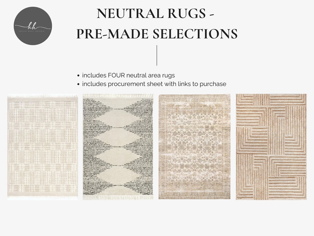 Neutral Rug Selection Package Online Interior Design Services Edesign