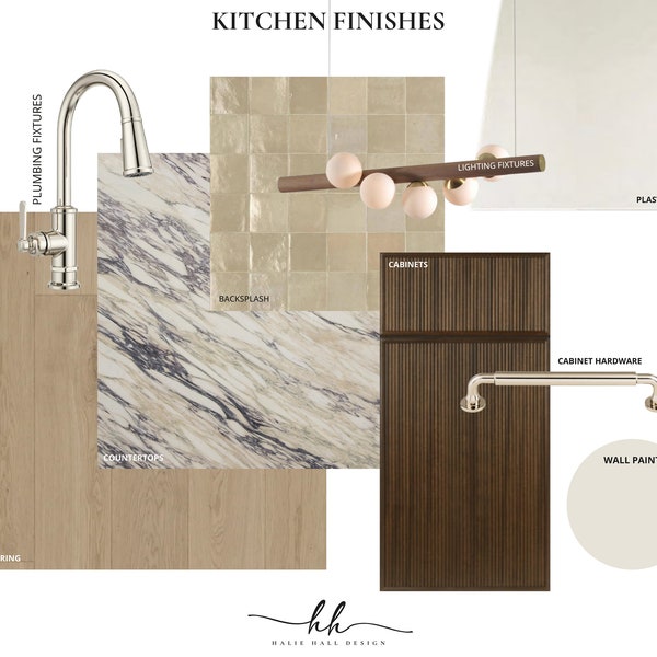Kitchen Finishes | Kitchen Selections | Custom Interior Design | E-Design Services | Virtual Interior Design | Kitchen Remodel | Mood board