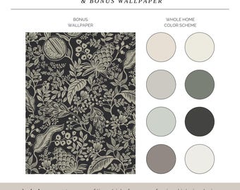 Sherwin Williams Retreat Paint Palette, Whole House Color Scheme (Digital Download)