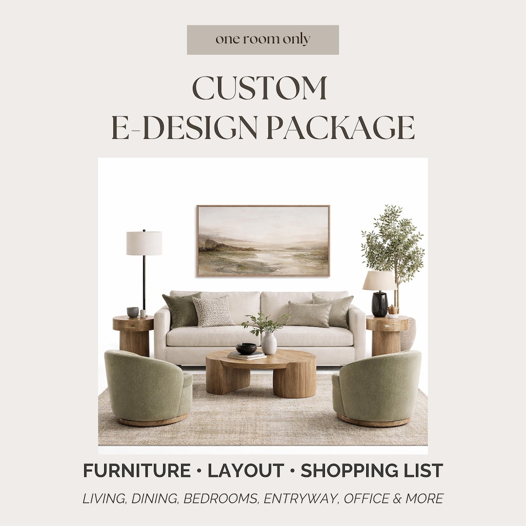 Custom E-design Interior Design | Online Room Makeover | Virtual ...