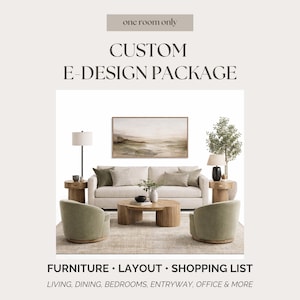 Custom E-Design Interior Design | Online Room Makeover | Virtual Interior Stylist | Personalized Home Design | Mood Board