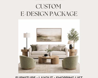 Custom E-Design Interior Design | Online Room Makeover | Virtual Interior Stylist | Personalized Home Design | Mood Board