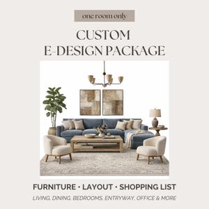 Online Interior Design Service | Custom Room E-Design | Virtual Room Makeover | Mood Board & Shopping List