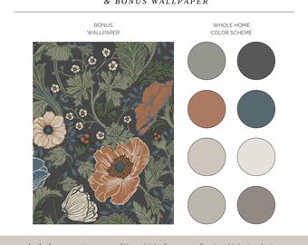 Evergreen Fog Sherwin Williams Paint Palette, Floral Wallpaper, Interior Paint Colors, Color of the Year, Best Selling, Home Color Scheme