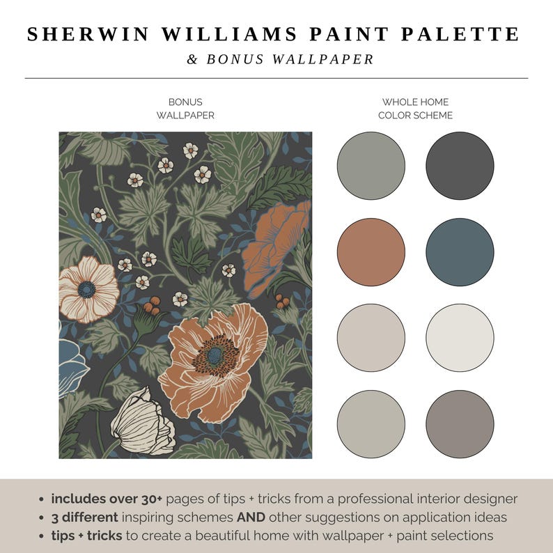 Sherwin Williams Evergreen Fog Whole Home Paint Color Palette