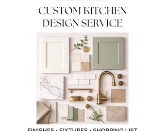 Virtual Kitchen Design Service | Kitchen Remodel Finish Selections | Cabinet, Countertop & Tile Design Plan | Online Interior Designer
