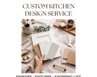 Kitchen Design Service | Kitchen Remodel Selections | Cabinet, Tile & Countertop Finishes | Virtual Kitchen Designer | E-Design Mood Board