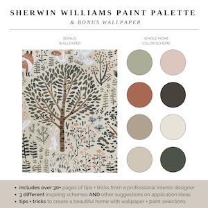 Sherwin Williams Clary Sage Palette, Complementary Whole House Paint Colors, Modern Farmhouse Interior, Sage Green Paint Color