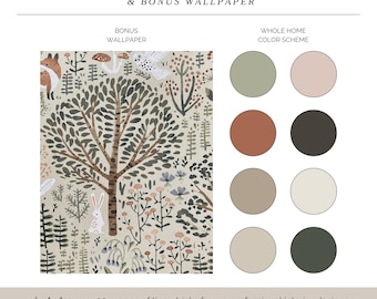 Sherwin Williams Clary Sage Palette, Complementary Whole House Paint Colors, Modern Farmhouse Interior, Sage Green Paint Color