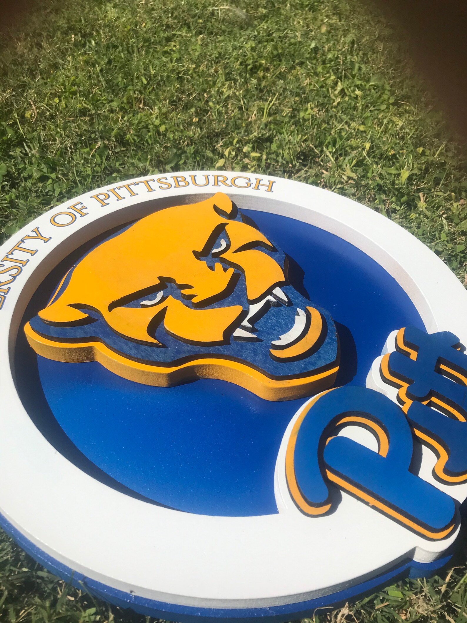 Large University Of Pittsburgh Wall Art Team Logo College Etsy