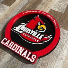 Louisville Cardinals Team Spirit - Framed Mirrored Wall Sign