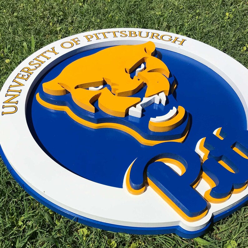 Large University of Pittsburgh Wall Art Team Logo College Etsy