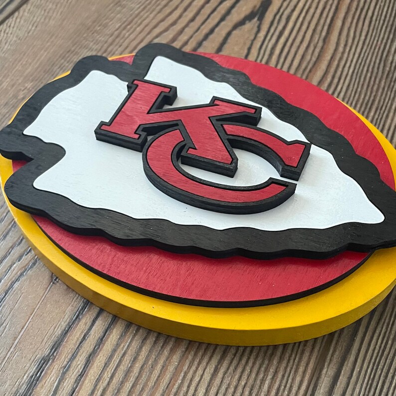 Kansas City Chiefs Custom Wood Sign 3D Wall Art KC Football Etsy