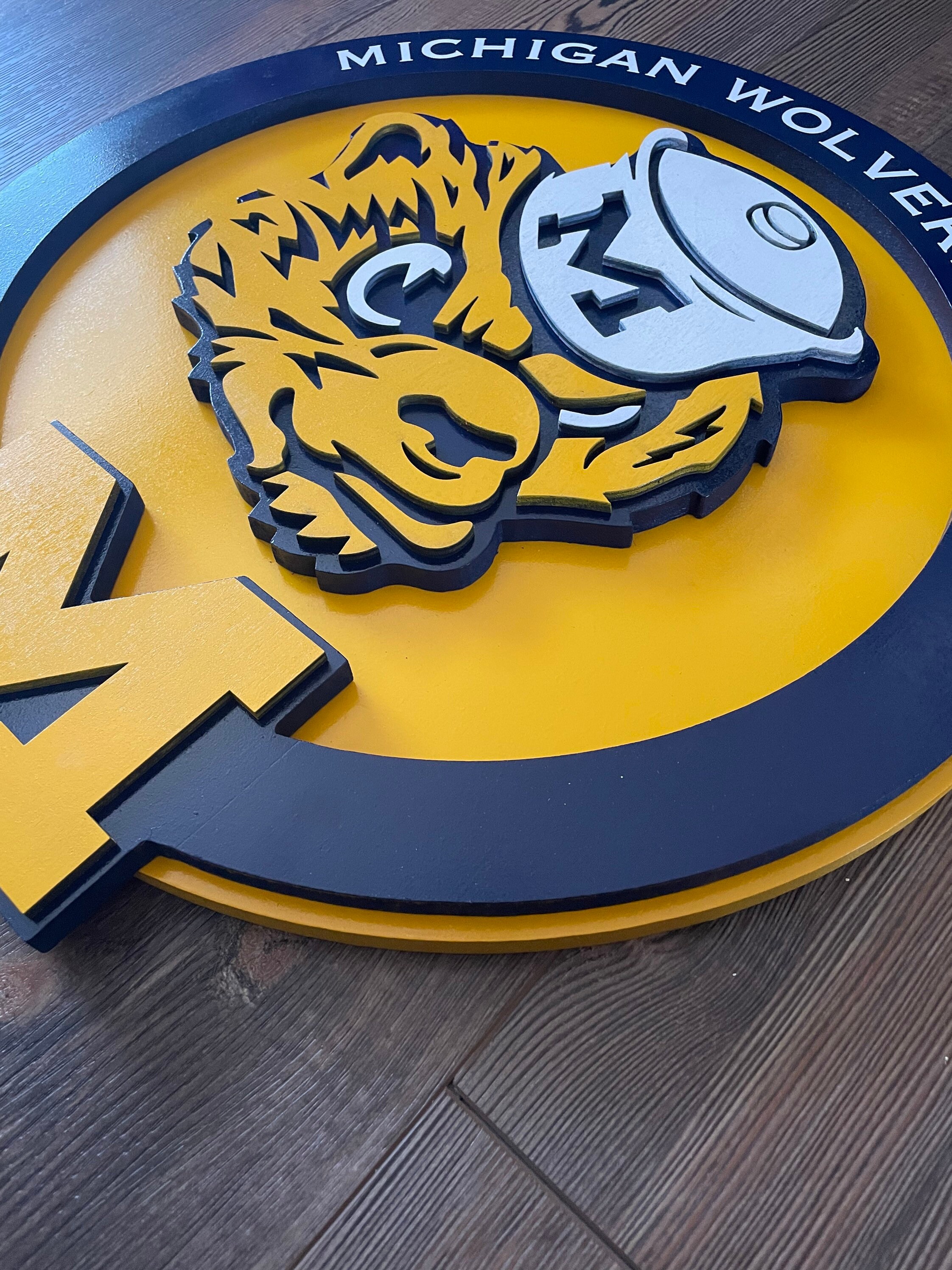 University of Michigan Wall Art College Sign Dorm Decor Etsy